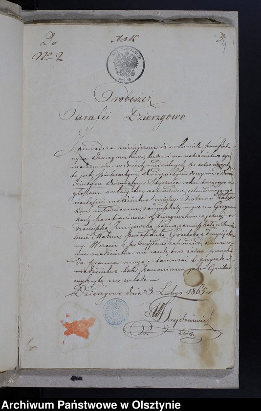 image.from.unit.number "Annexa Ślubów z Parafij Grzebskiey z Roku 1865"
