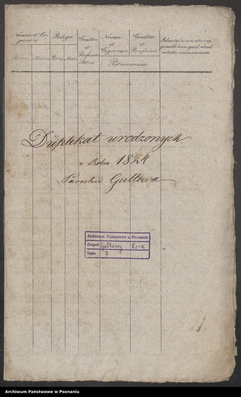 image.from.team "Akta stanu cywilnego Parafii Rzymskokatolickiej Gułtowy (pow. średzki)"