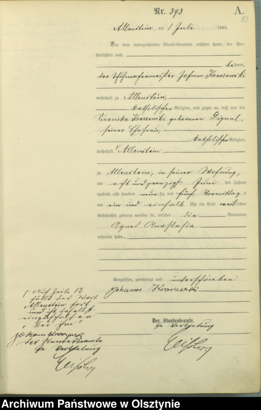 image.from.unit.number "Geburts-Haupt-Register Tom II,Nr 385 - 790"