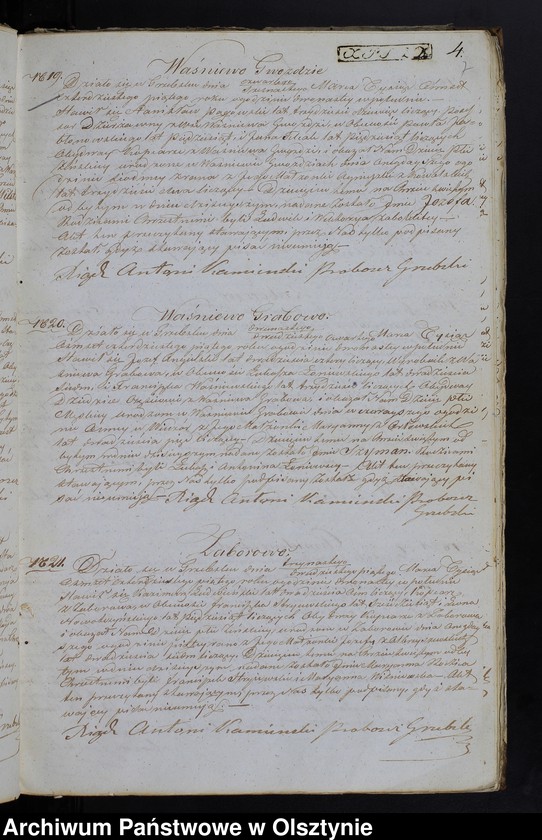 image.from.unit.number "Duplikat Aktów Urodzenia, Zaślubień, Zeńścia z Parafii Grzebskiey za Rok 1845"