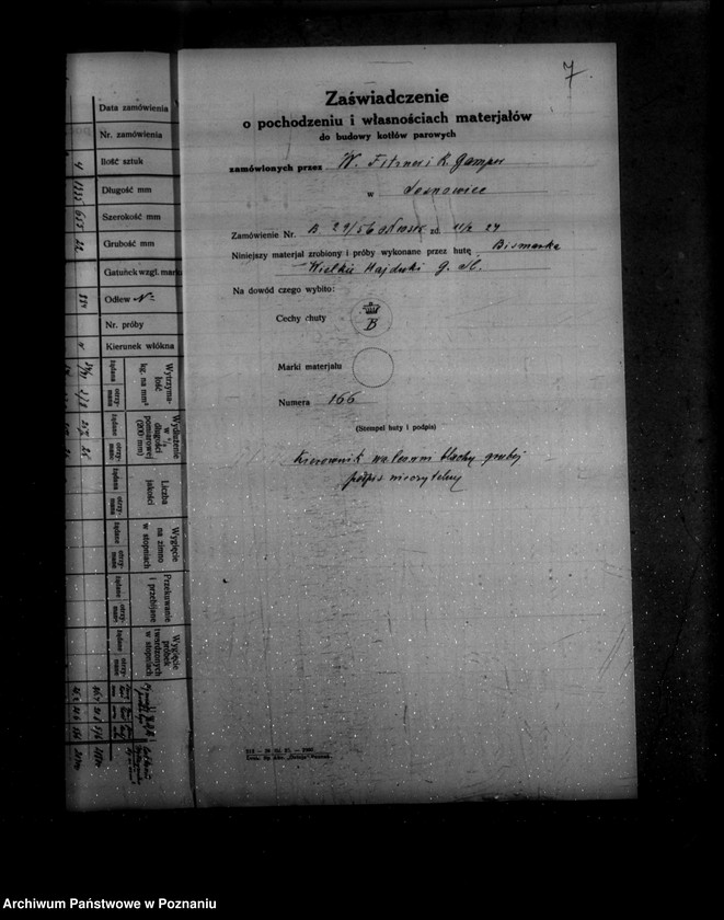 image.from.unit.number "Cukrownia w Miejskiej Górce powiat rawicki nr woj. kotła 5837"