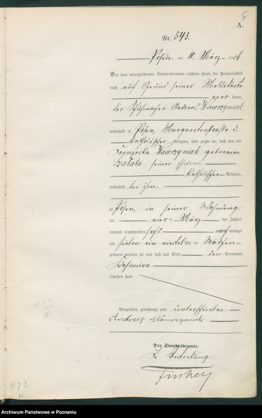 Obraz 7 z jednostki "Księga miejscowa urodzeń tom II"