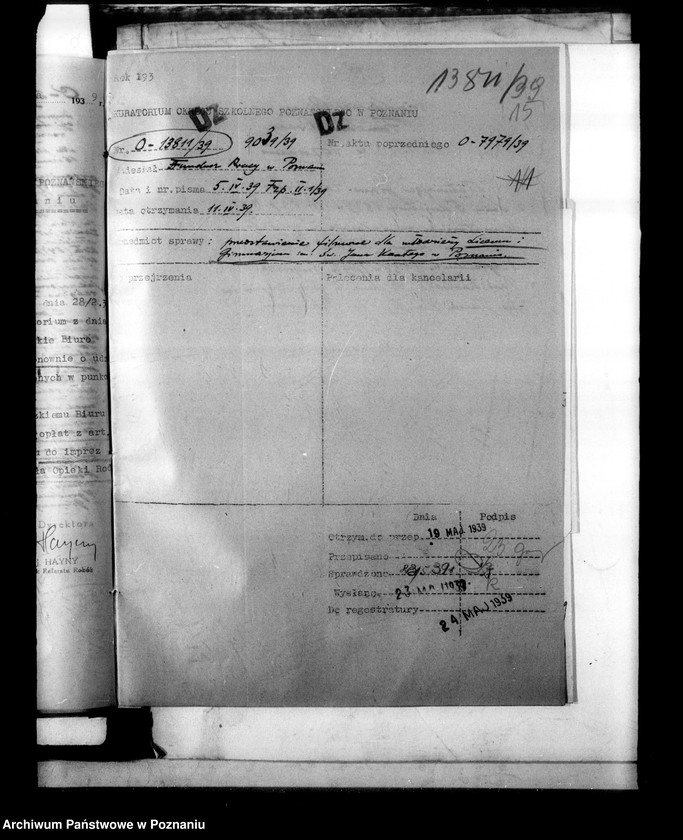 Obraz 18 z jednostki "Państwowe Liceum i Gimnazjum męskie imienia Jana Kantego - Poznań [lista abiturientów]"