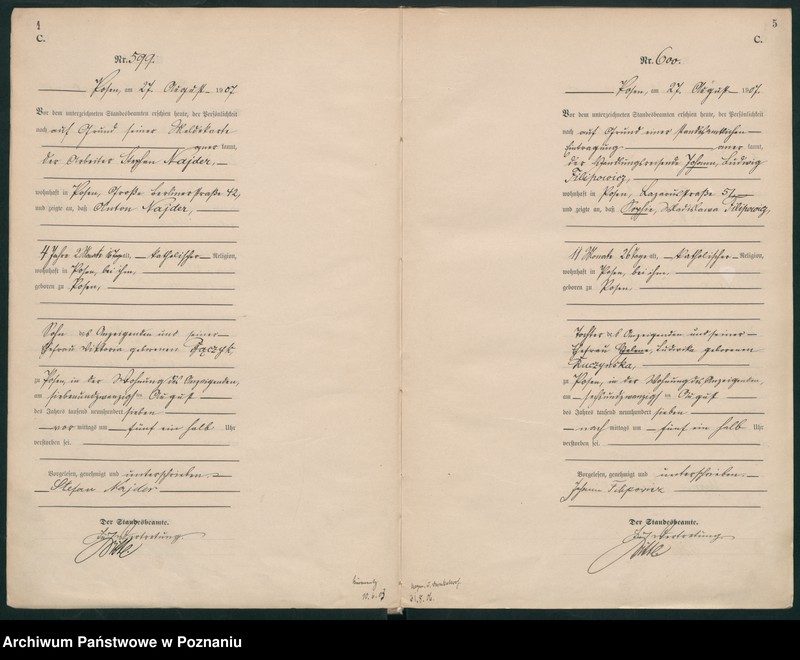 Obraz 5 z jednostki "Księga miejscowa zgonów tom II [Rejestr główny zgonów]"