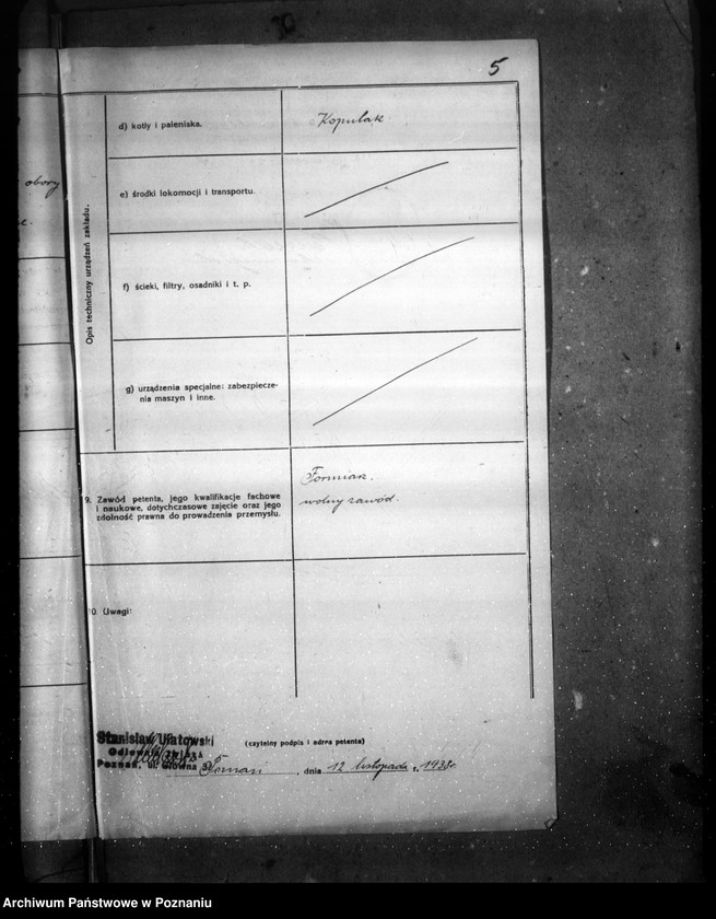 Obraz 10 z jednostki "Projekt urządzania odlewni /kopulakowej/ żelaza przy ul. Głównej 32 St. Ulatowskiego"