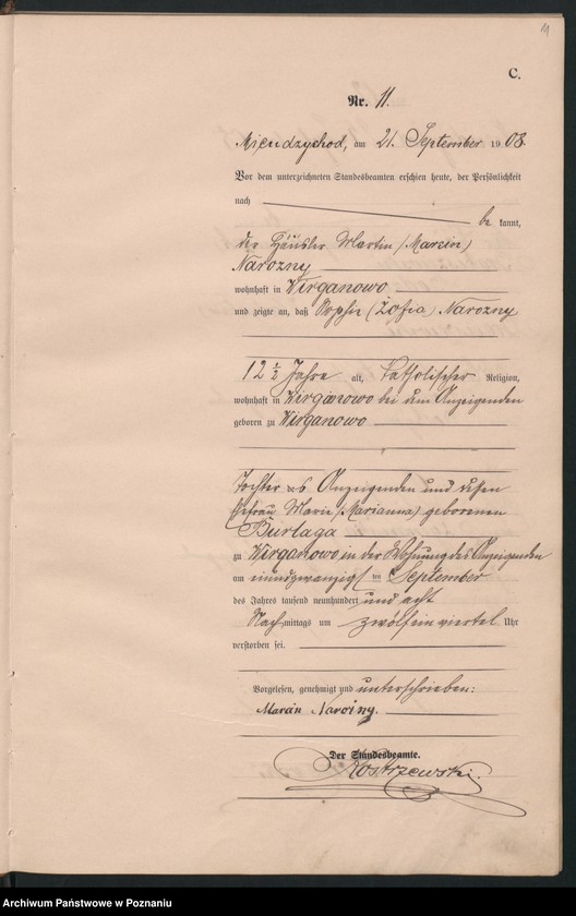 Obraz 14 z jednostki "Sterbe-Haupt-Register"