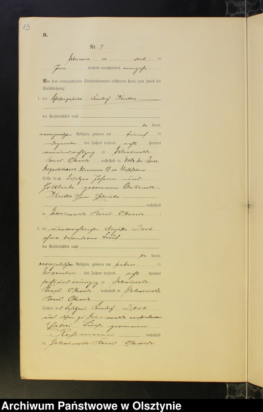 image.from.unit.number "Heiraths-Neben-Register Nr 1 - 19"