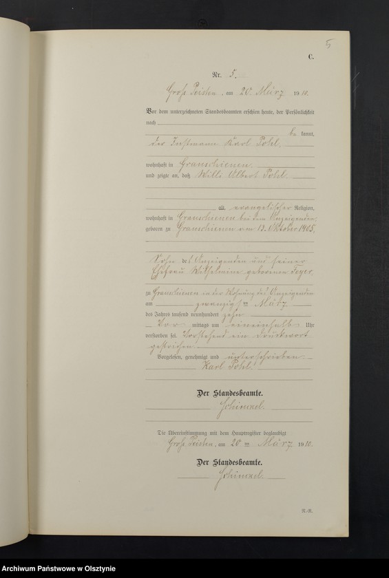 image.from.unit.number "Sterbe-Neben-Register Nr 1 - 22"