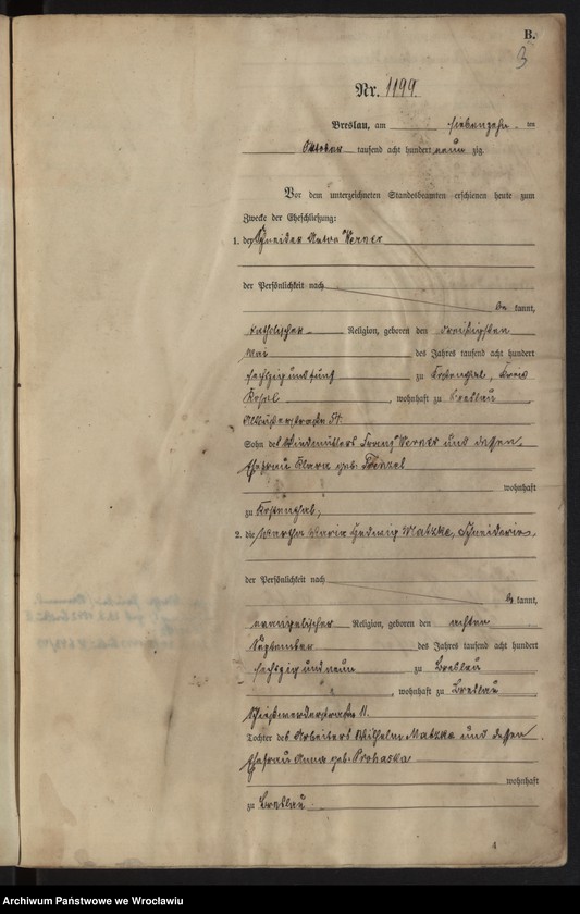 image.from.unit.number "Heiraths-Haupt-Register Breslau I 1890 Band 7"