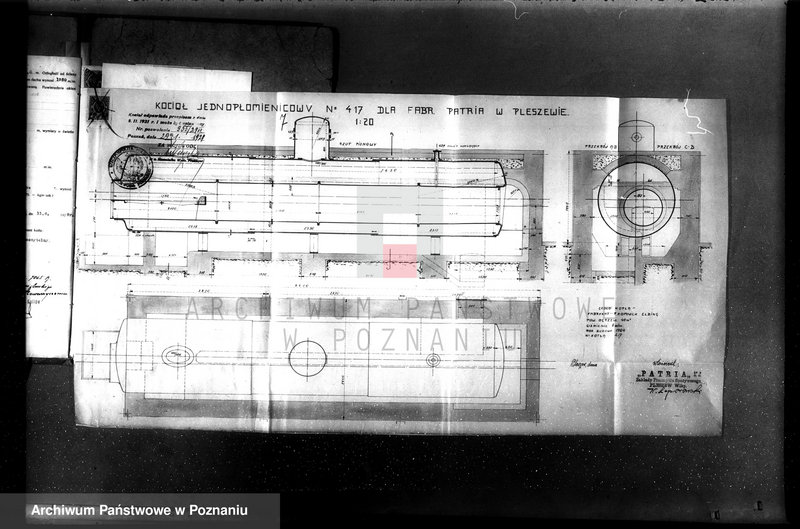 Obraz 11 z jednostki "Fabryka makaronu "Patria" w Pleszewie nr fabr kotła 417, nr woj. kotła 6259"
