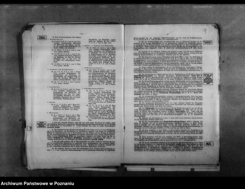 Obraz 10 z jednostki "Rozpoządzenia niemieckiego ministerstwa wojny dotyczące konfiskat kruszczów - druk, [język niemiecki.]"