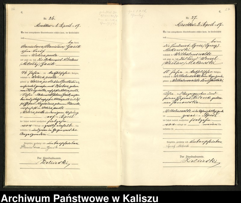 Obraz 17 z jednostki "Księga miejscowa zgonów"