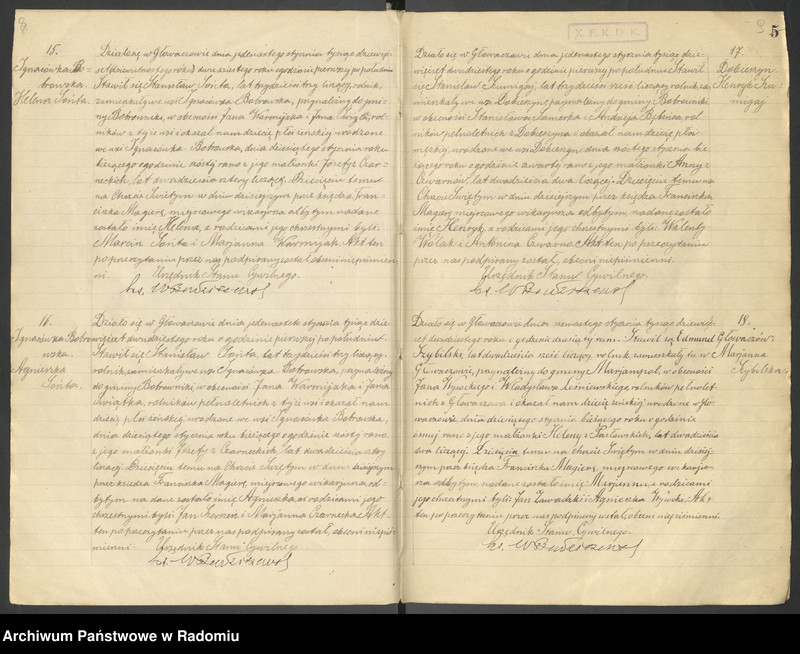 image.from.unit.number "Duplikat akt urodzonych, zaślubionych i zmarłych parafii Głowaczów za 1920 rok"