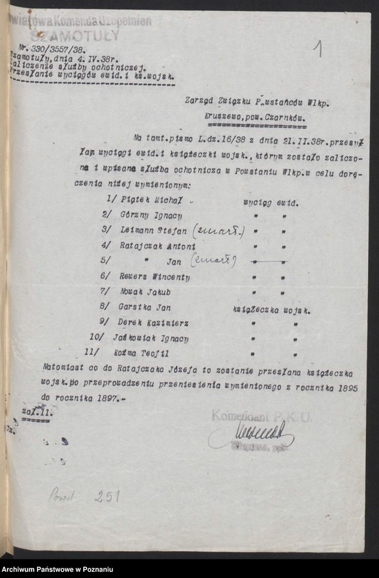 Obraz 3 z jednostki "Kruszewo, powiat Czarnków - akta koła."