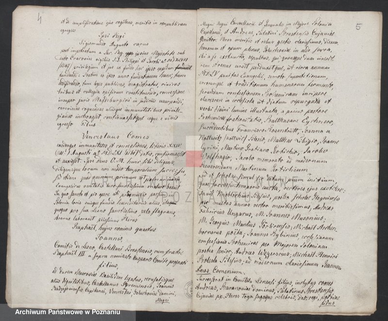 Obraz 5 z jednostki "C. Treść z dokumentów z 1639 i 1660 znajdujących się w Kuli ratuszowej wieży"