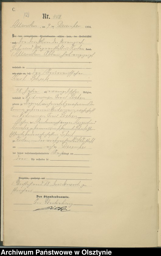 image.from.unit.number "Sterbe-Haupt-Register Tom II,Nr 399 - 427"