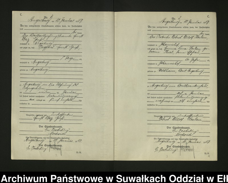 image.from.unit.number "C2. Sterbe = Register (Neben = Register) Standesamt Angerburg einschl. d. Standesamtsbez. Gr. Strengeln, Kehlen und Prinowen]"