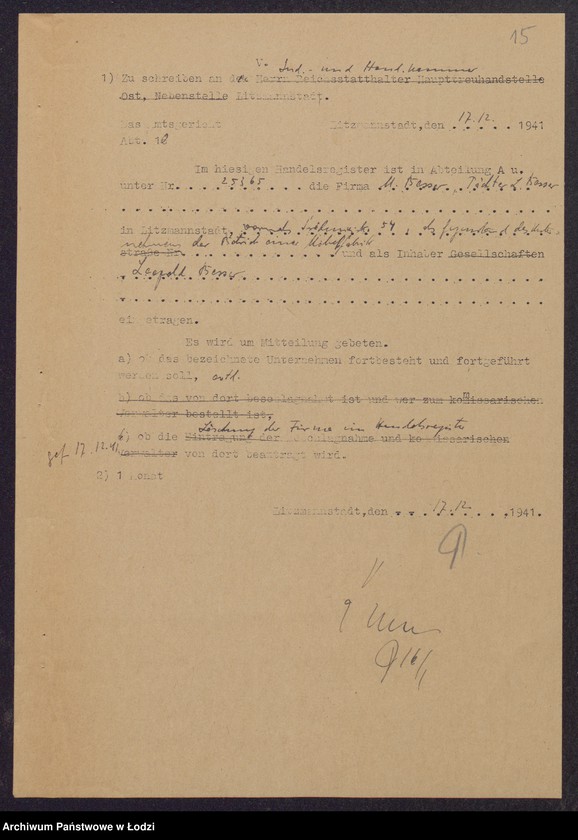 Obraz 17 z jednostki "M. Besser, dzierżawca Leopold Besser- fabryka mebli"