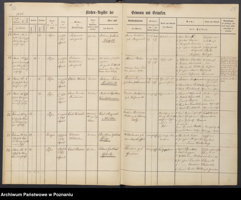 Obraz 13 z jednostki "Duplikat der Register der Gebornen, Getauften, Getrauten und Verstorbenen"