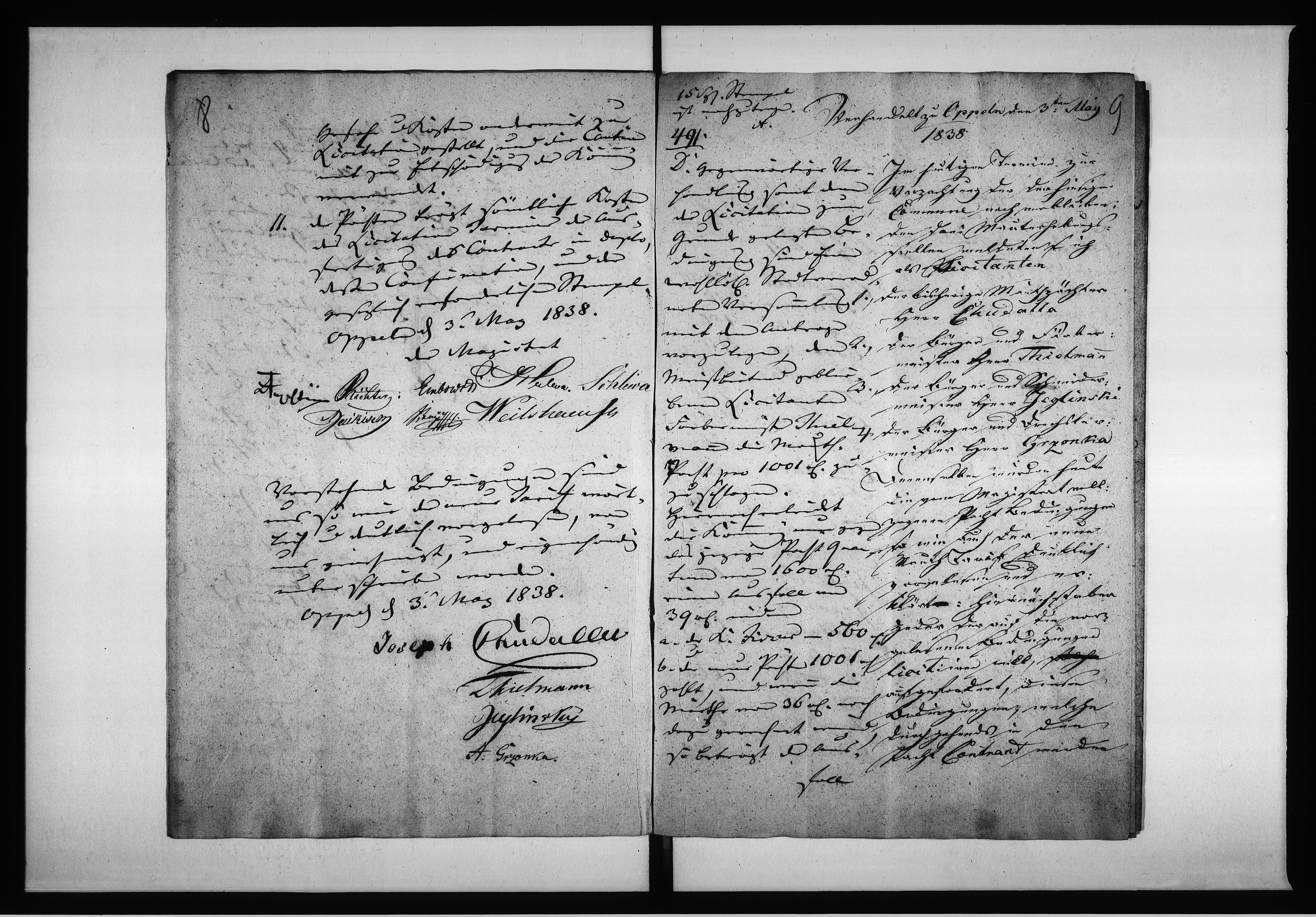 Obraz 9 z jednostki "Acta des Magistrats zu Oppeln betreffend: die Verpachtung der der hiesigen Stadt-Commune nach verbleibenden Mauth-Erhebungsstellen de Anno 1838"