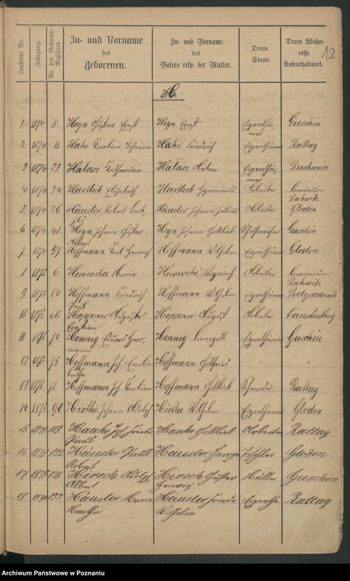 image.from.unit.number "Skorowidz alfabetyczny narodzin, ślubów i śmierci"