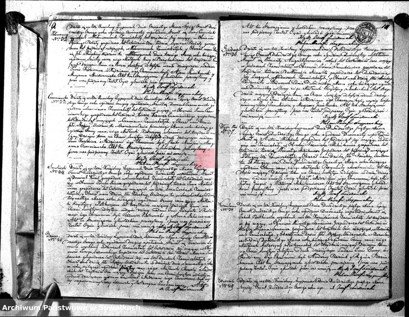 image.from.unit.number "Duplikat Aktów Urodzonych, Zaślibionych i Zmarłych Katolików Parafii Leypunskiey Roku 1828"