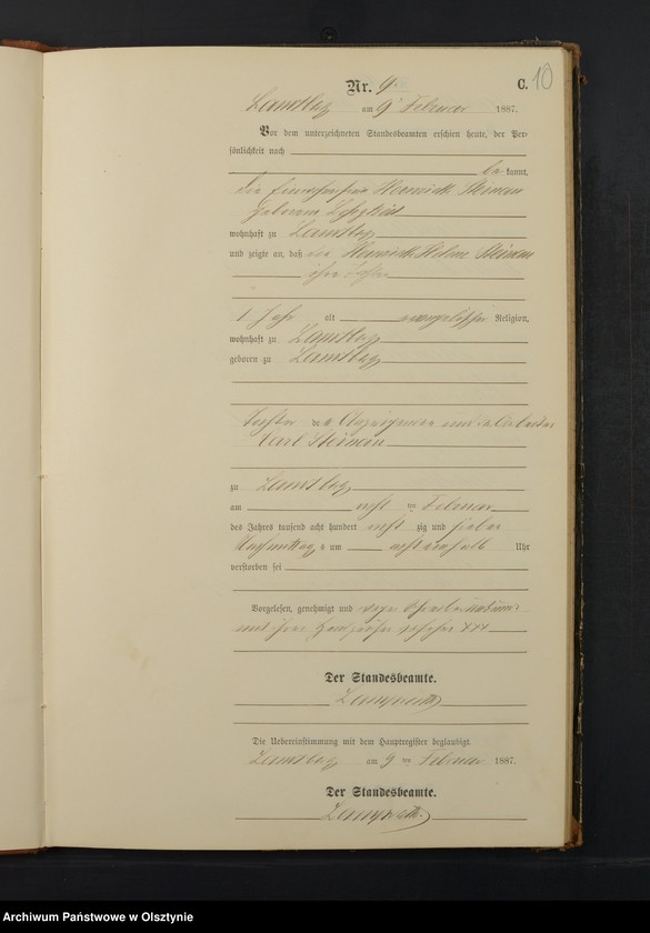image.from.unit.number "Sterbe-Neben-Register Nr 1 - 71"