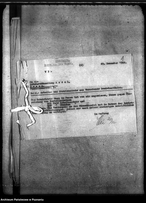 Obraz 5 z jednostki "Verwertete Warschauer Räumungsgüter"