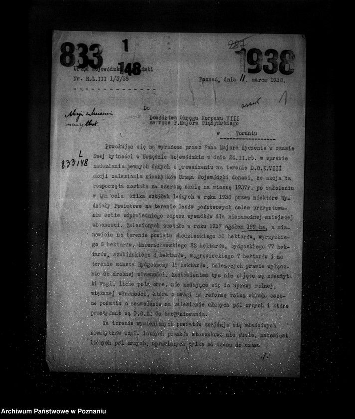 Obraz 5 z jednostki "/Zalesienie nieużytków ogólne kierownictwo akcją/"