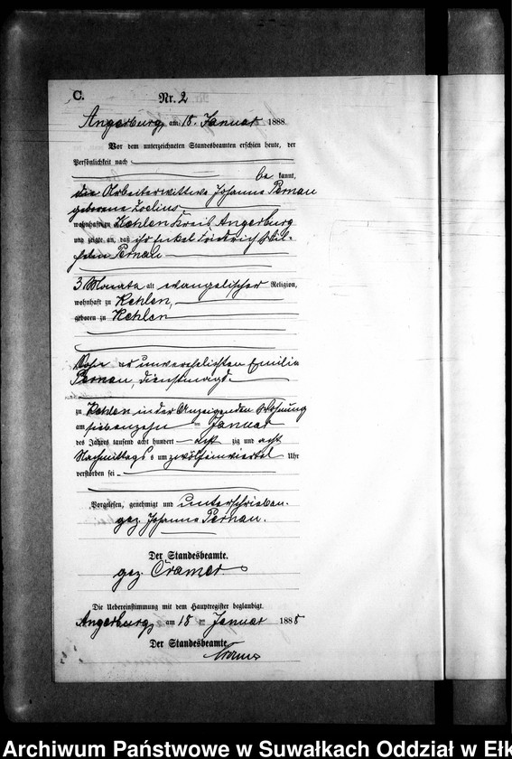 image.from.unit.number "Sterbe-Neben-Register des Preussischen Standes-Amtes Kehlen Kreis Angerburg"