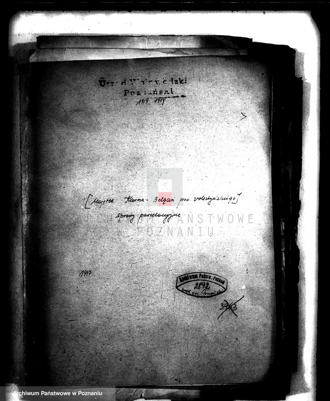 image.from.unit.number "Majątku Bolęcin-Karna powiatu wolsztyńskiego sprawy pomiarowe majątku w związku z parcelacją"