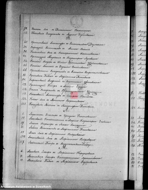 image.from.unit.number "[Akta urodzeń, małżeństw i zgonów wyznania rzymskokatolickiego parafii w Suwałkach]"