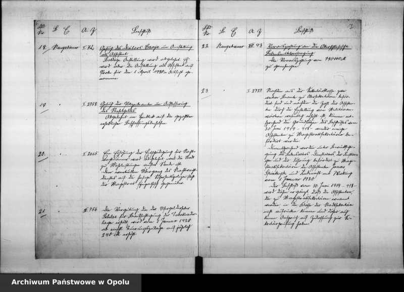 Obraz 8 z jednostki "Magistrats - Sitzungs - Protokoll-Buch 1920"