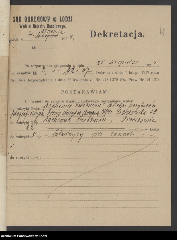 image.from.unit.number "Nochemie Friedman- sprzedaż przyborów fotograficznych"