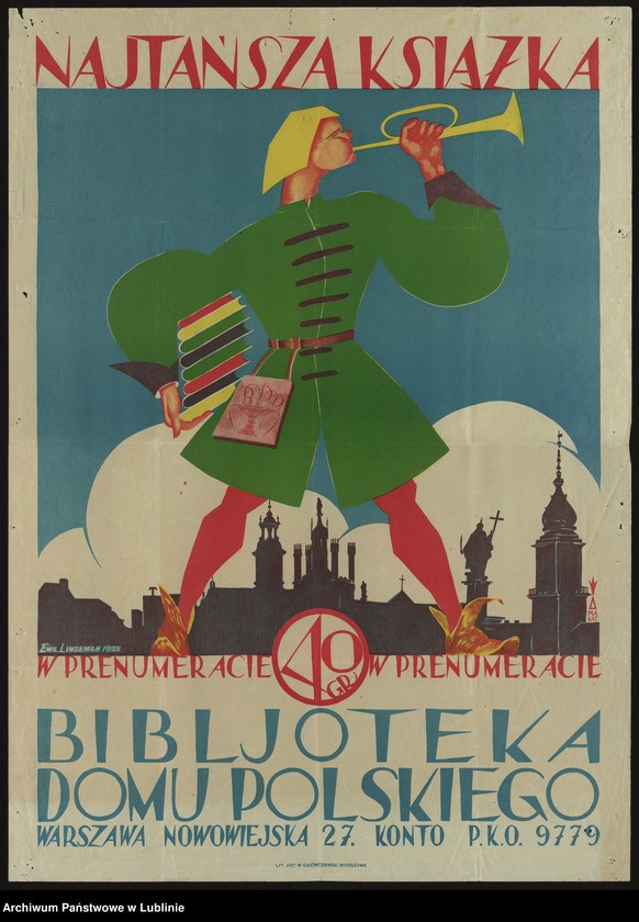 Obraz 2 z kolekcji "Promocja czytelnictwa i oświaty na plakacie, afiszu i okładce w pierwszej połowie XX w."