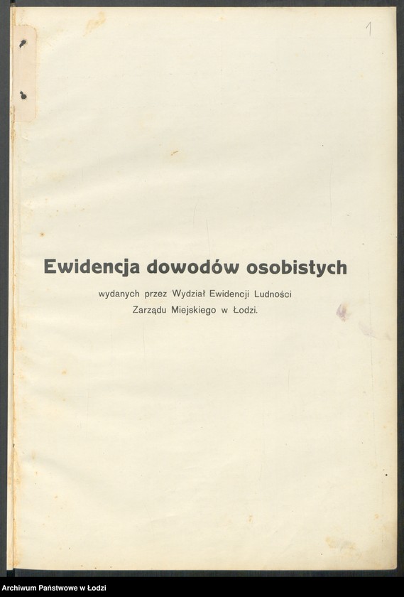 Obraz 3 z jednostki "Ewidencja dowodów osobistych wydanych przez Zarząd Miejski w Łodzi, zespół nr 6 [- nazwiska na litery N, O, R, T]"