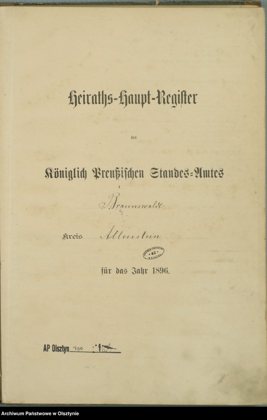 image.from.unit.number "Heiraths-Haupt-Register Nr 1 - 15"