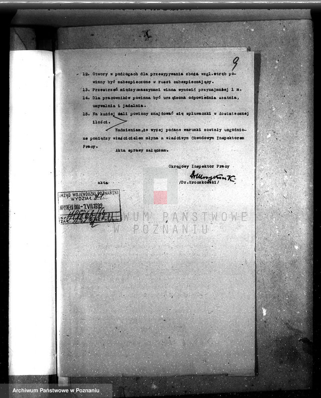 Obraz 13 z jednostki "Zatwierdzenie projektu młyna i piekarni Konieczyńskiego w Wyganowie, pow. krotoszyński nr woj. 530"