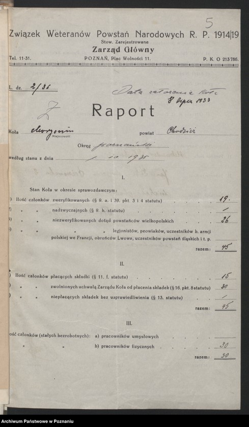 Obraz 9 z jednostki "Margonin, powiat Chodzież - akta koła."