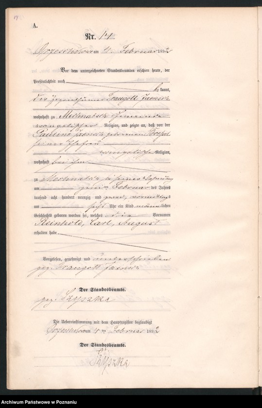 Obraz 17 z jednostki "Księga urodzeń"