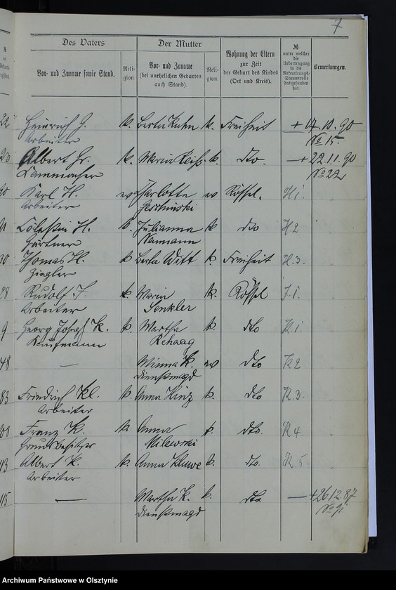 image.from.unit.number "Auszug aus dem Geburts-Register /Kindern männlichen Geschlechts/"