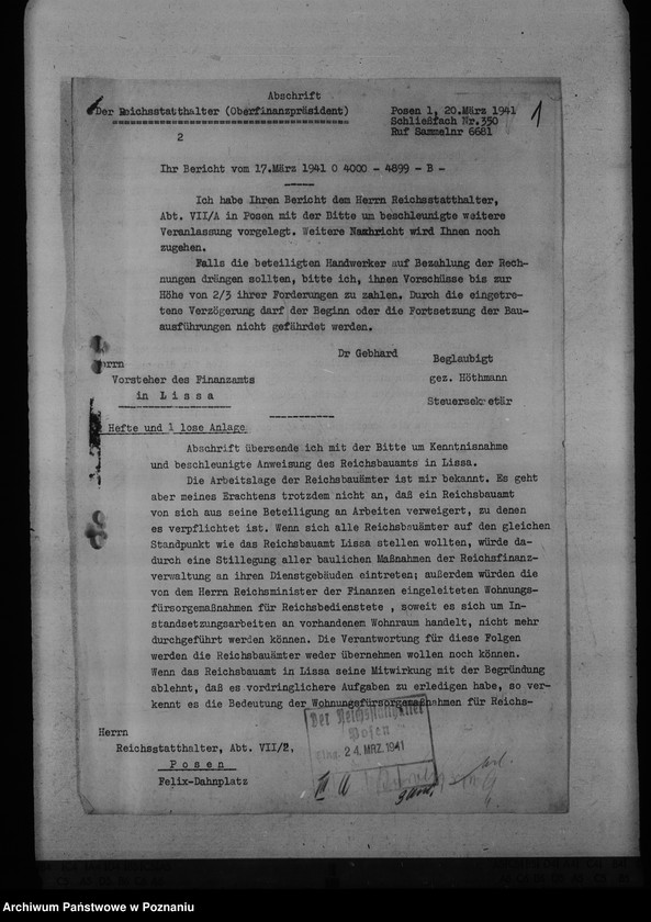 Obraz 5 z jednostki "Bauplätze für die Reichsbauämter, Finanzämter"