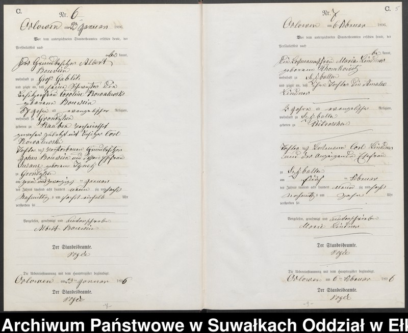 image.from.unit.number "Sterbe-Neben-Register des Preussischen Standes-Amtes Orlowen Kreis Loetzen"