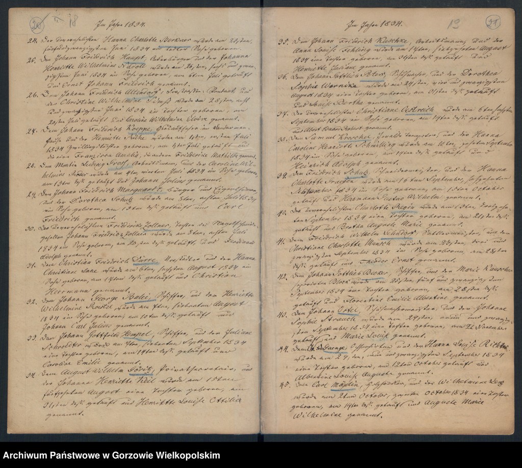 image.from.unit.number "Geborne und Copulirte in der Gemeine in Concordien Kirche zu Landsberg an der Warthe"