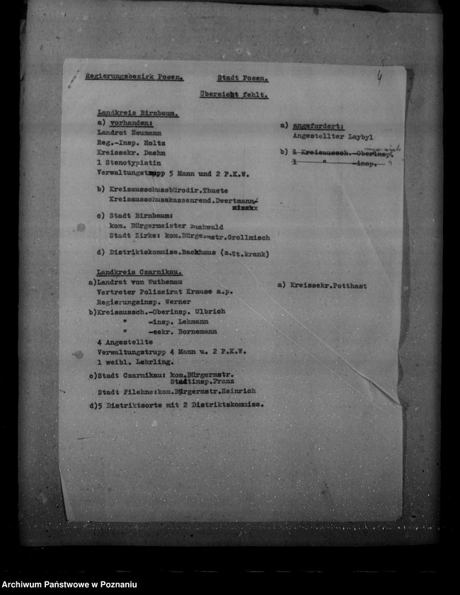 Obraz 8 z jednostki "Personal. Regierung und Landratsämter Posen"