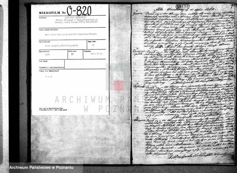 Obraz 2 z jednostki "Duplikat urodzonych, zaślubionych i zgonów"