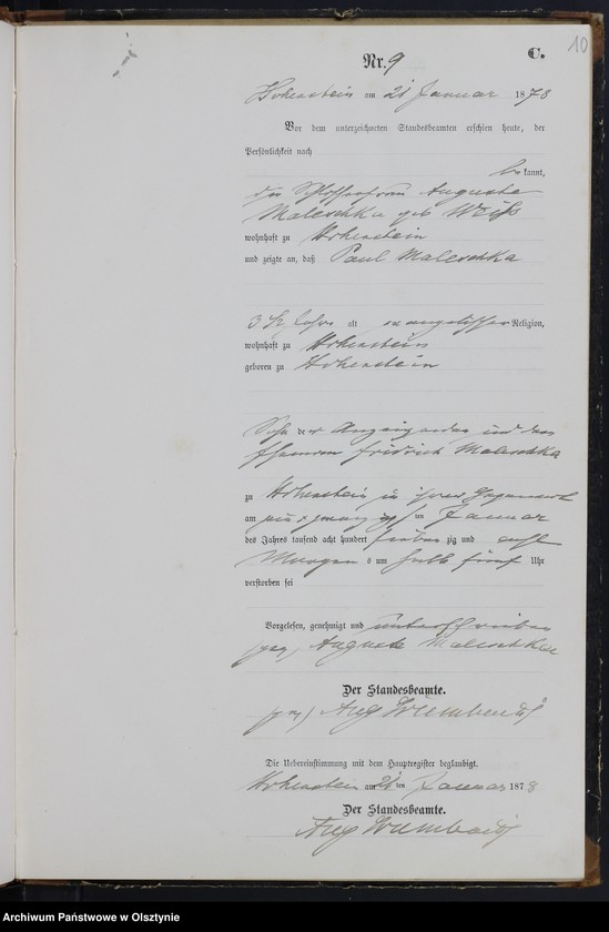 image.from.unit.number "Sterbe-Neben-Register Nr 1 - 77"