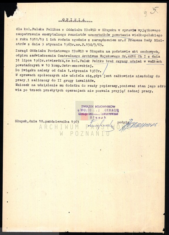 Obraz 20 z jednostki "Życiorysy powstańców wielkopolskich: F - tom l /Fajga Jan - Flieger Józef/."