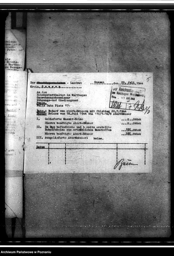 Obraz 9 z jednostki "Bau von Behelfsheimen im Kreise Gnesen (Gniezno)"