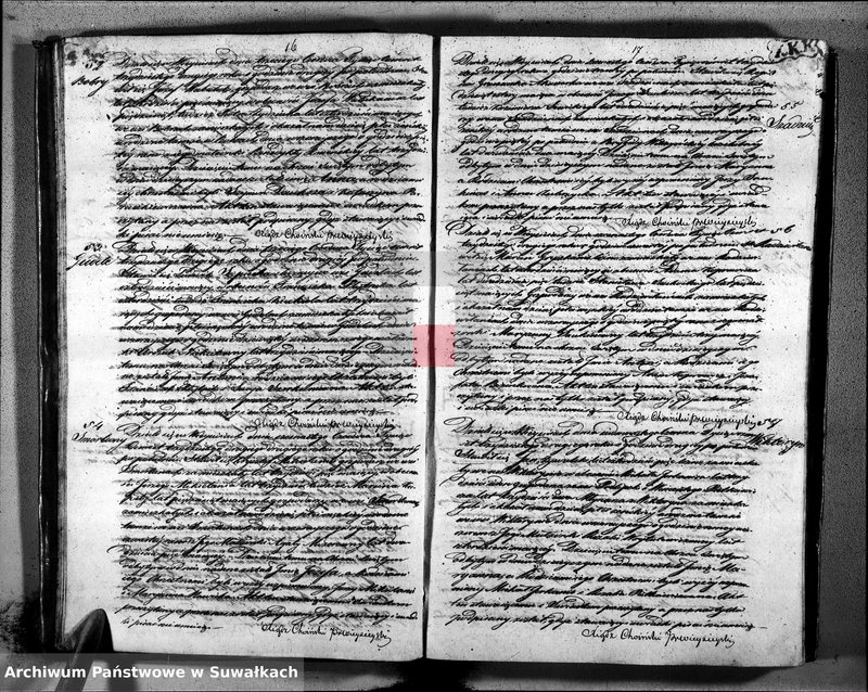 image.from.unit.number "Akta trzech obiektów urodzenia, małżeństw i zejścia parafii weysieyskiey z roku 1832"